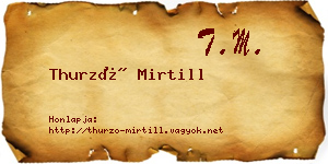 Thurzó Mirtill névjegykártya